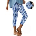 thumbnail image 2 of BangWanChi Leggings for Women Leggings for Women Print Pants Summer Casual Knee Length 2024 Silm Comfy Cropped Pants, 2 of 5