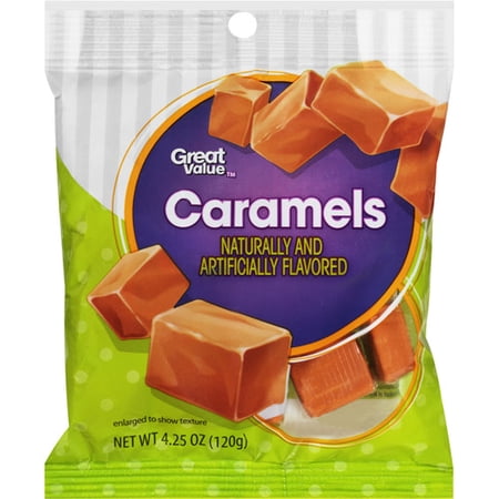 Great Value Caramels, 4.25 oz Bag