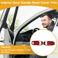 thumbnail image 2 of Cubierta de Tazón de Mango de Puerta Interior para Jeep Wrangler Gladiator JT 2DR 2018-2024 Marco de Decoración de Mango de Puerta Interior Fibra de Carbono Roja ABS 2 Pcs, 2 of 6