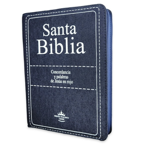 Biblia Reina Valera 1960 Letra Gigante De 14 Puntos Con Cierre Tela Jean Indice