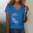 thumbnail image 2 of T Shirts For Women Womens Tops Graphic Shirts Sunflower Pattern Print Crew Neck Short Sleeve Tees Loose Tshirts Cute Casual Teacher Outfits, 2 of 5