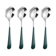 thumbnail image 2 of Huayishang Tableware Round Spoon 304 Stainless Spoon Fork Household Cute Small Soup Spoon Thick Round Bottom Eating Spoon, 2 of 9