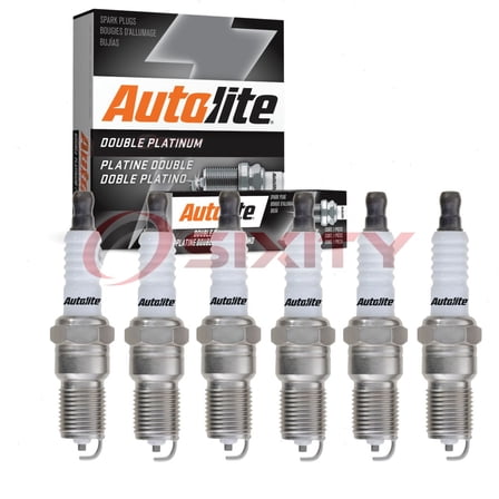 6 pc Autolite APP5243 Double Platinum Spark Plugs for 41-952 88901020 HGRMQP Ignition Wire Secondary Fits select: 2011-2019 CHEVROLET SILVERADO, 2013-2019 GMC SIERRA