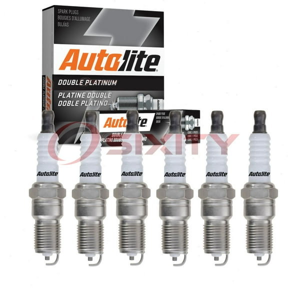 6 pc Autolite APP5243 Double Platinum Spark Plugs for 41-952 88901020 HGRMQP Ignition Wire Secondary Fits select: 2011-2019 CHEVROLET SILVERADO, 2013-2019 GMC SIERRA
