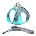 thumbnail image 1 of Dog Harness with Leash Set, Adjustable Reflective Puppy Harness with Padded Vest for Extra Small/Small Medium Large Dogs and Cats , Green XS, 1 of 7