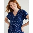 thumbnail image 4 of Joyspun Short Sleeve Midi Chemise Sleepshirt, Sizes S to 3X, 4 of 5