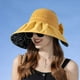 thumbnail image 5 of 1 sombrero de vinilo con protección solar para aleros grandes, sombrero de pescador con lazo, visera superior vacía para verano para niños, 5 of 5