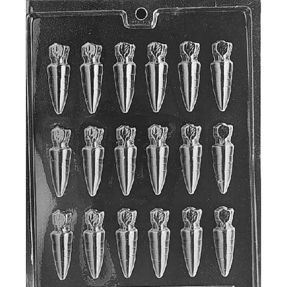 Grandmama's Goodies E438 Small Carrot Chocolate Candy Soap Mold with Exclusive Molding Instructions