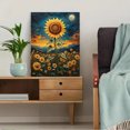thumbnail image 5 of Qisvanset Framed Canvas Wall Art 12x16 Inch Moonlit Sunflower Starry Night Botanical Art, 5 of 5