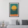 thumbnail image 2 of PixonSign Framed Canvas Print Wall Art Mid-Century Modern Geometric Sun Line Pattern Abstract Shapes Modern Art Illustrations Boho Style Decorative Colorful Multicolor - 16"x24" Black, 2 of 5