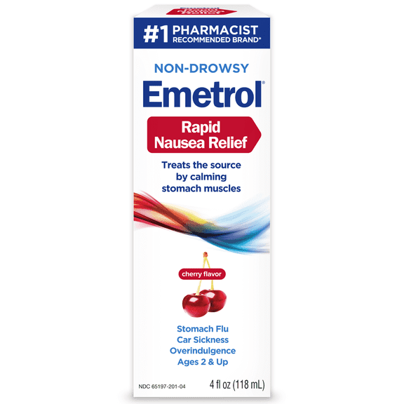 Emetrol Liquid Non-Drowsy Nausea Relief - Cherry Flavor - 4 fl oz