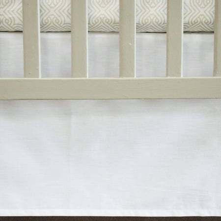 Oliver B Crib Skirt 100 Cotton Panels White Walmart Com
