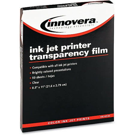 Innovera Inkjet Transparency Film, 8-1/2" x 11", Box of 50