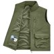 thumbnail image 2 of Camiseta sin mangas con cuello vuelto para hombre, informal, de color liso, con bolsillo y solapa, sin mangas, fina, para exteriores, con múltiples bolsillos, de poliéster., 2 of 6
