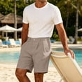 thumbnail image 6 of MHOSTAFH Men's Loose Fit Shorts Casual Pleated Summer Vacation Beach Shorts Stretch Dress Golf Shorts with Pockets, 6 of 9