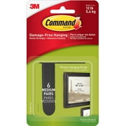 Command 17204BLK-ES Picture Hanging Strips, Black, Medium, 6-Pairs, Each