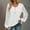 White, variant on Women's Plus Size Tops Womens Casual Lace ing Long Sleeve Solid Color V Neck Pullover Top Blouse T-shirt