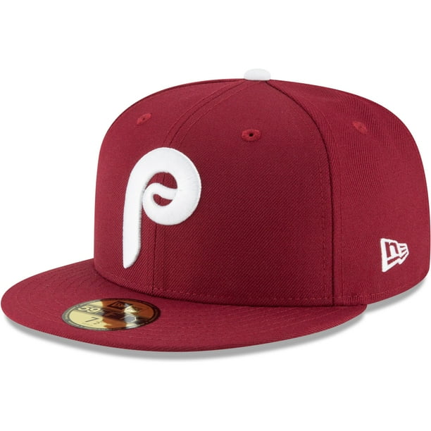 Philadelphia Phillies New Era Cooperstown Collection Wool 59FIFTY Fitted Hat Maroon Walmart