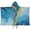 Blue Gold Wave, variant on Gray Gold Marble Pattern Hooded Bath Towel，50"x30" for Ages 3 To 12 Kids, Quick Dry Lightweight Soft Microfiber Hood Beach Towel Cover Up for Kids