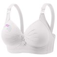 thumbnail image 2 of Loopsun Womens Bra Plus Size, Bras for Women, Woman's Printing Breathable Gathered Together Large Size Daily Bra Underwear No Rims White L, 2 of 3