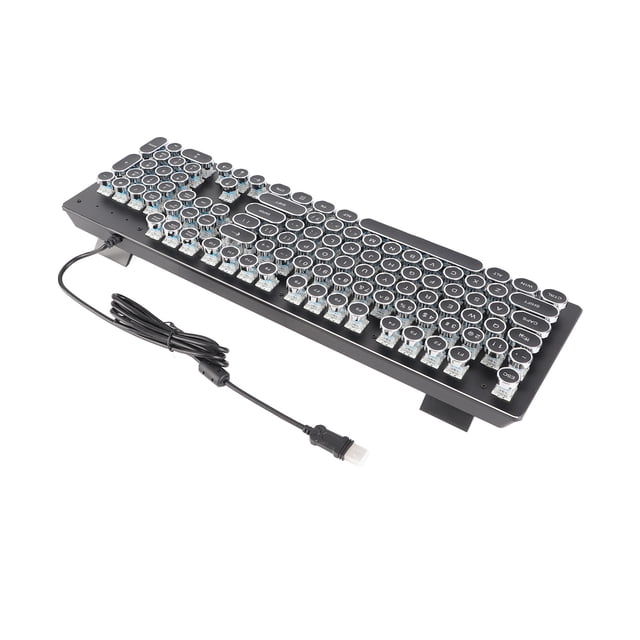 Gaming Mechanical Keyboard Key Click with 104 Keys Mixed Light Retro Design for Computer Accessory