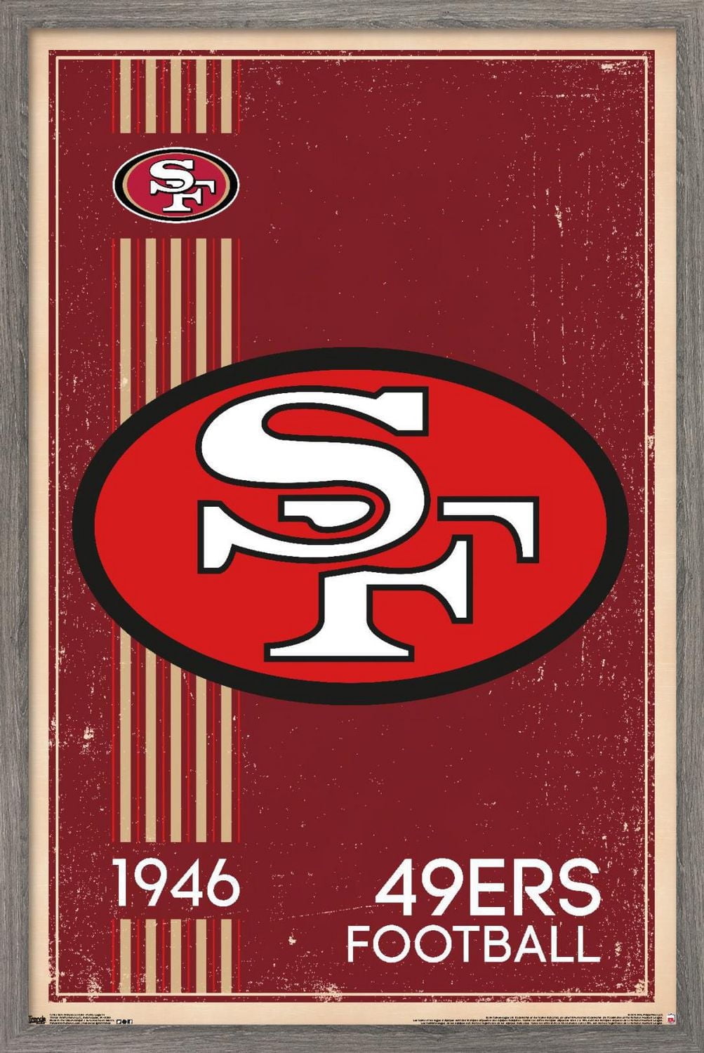NFL San Francisco 49ers - Retro Logo 14 Wall Poster