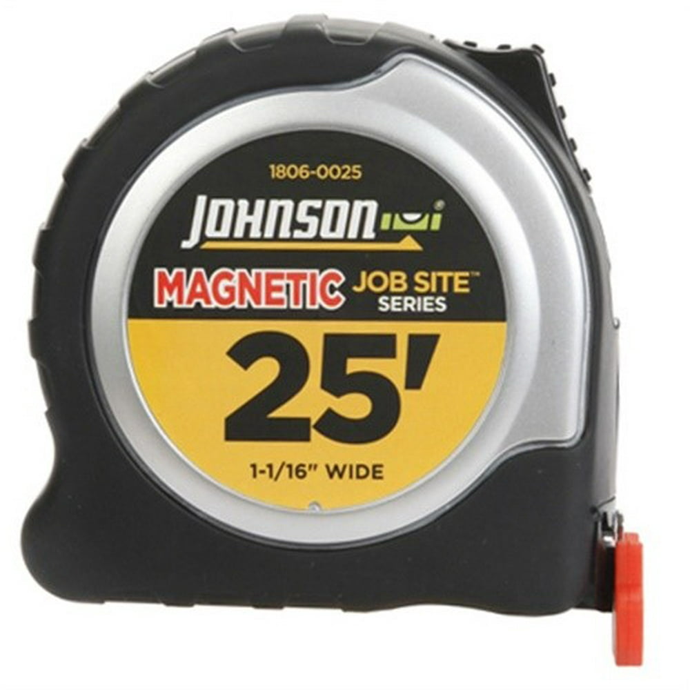 Johnson 18060025 Job Site Power Tape Measure, Tip, 11/16 In