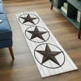 thumbnail image 3 of 2'x6' Rug Runners for Hallways Kitchen, Texas Star Western Non Slip Entryway Beside Floor Carpet Runner, Brown Farm Country Gray Wooden Board Laundry Room Bedroom Throw Rugs Mat for Family Pet, 3 of 8