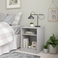 Mainstays Classic Open Shelf Nightstand, Dove Gray