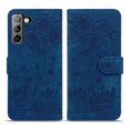 thumbnail image 4 of Allytech Compatible For Samsung Galaxy S22 Plus Pattern Embossed PU Leather Case Shockproof Stand Flip Wallet with Wrist Strap Cover.For Samsung Galaxy S22 Plus,Blue, 4 of 7
