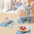 thumbnail image 5 of Blue Hydrangea Floral Pot Holders for Kitchen Heatproof Potholder, 3 Pack Spring Retro Butterfly Botanical Hot Pads Multipurpose Oven Pads Cloth Potholders Trivet for Cooking Baking, 5 of 8