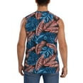 thumbnail image 4 of Kdxio Tropical Leaves for Men's Muscle T-shirt,Sleeveless for Workout Running Athletic Gym Lounge Casual, 4 of 7