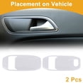 thumbnail image 3 of Cubierta de Tazón de Mango de Puerta Interior para Jeep Wrangler Gladiator JT 2DR 2018-2024 Marco de Decoración de Mango de Puerta Interior Blanco ABS 2 Pcs, 3 of 6