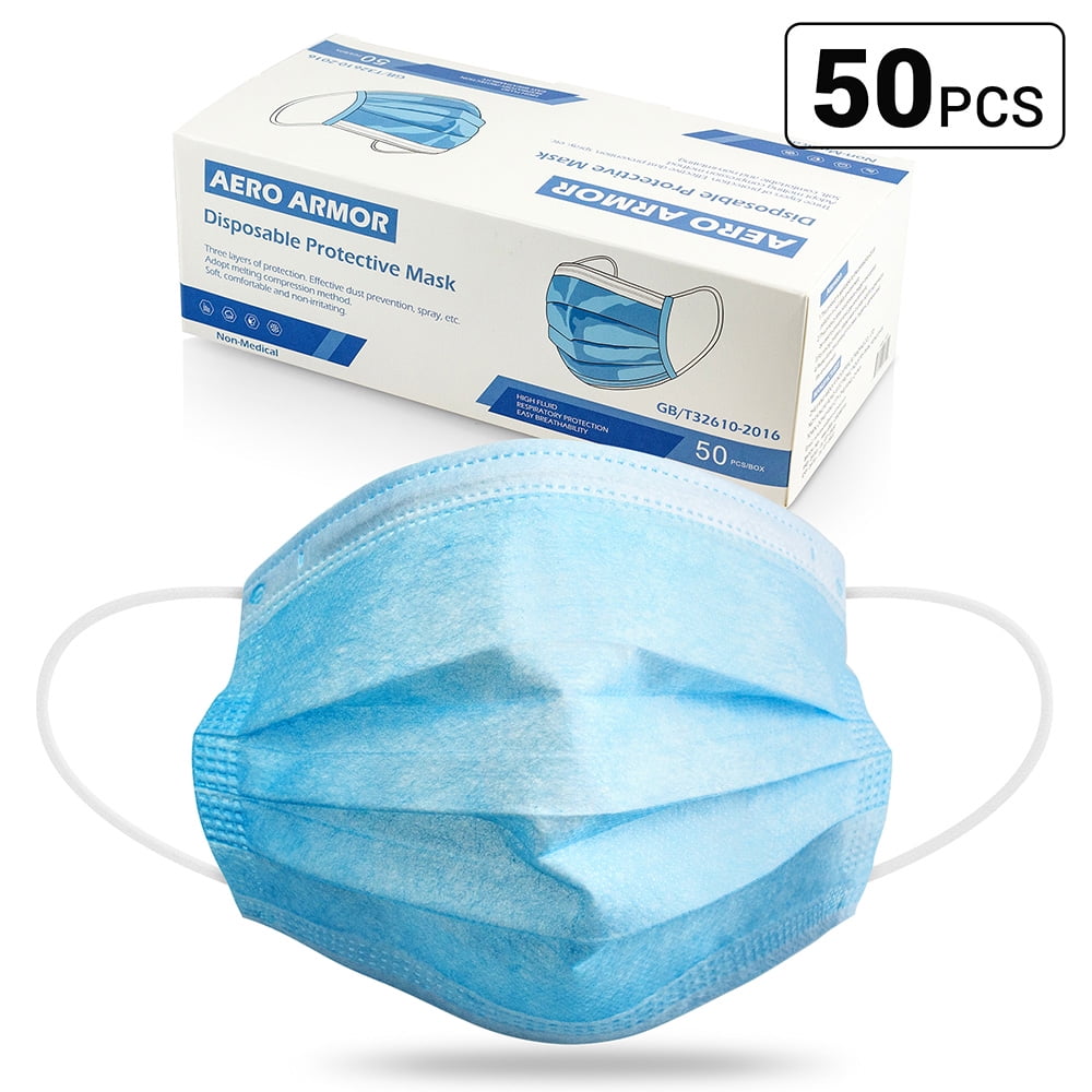 50pcs Disposable Face Masks Comfortable Mask Elastic Ear Loop NonWoven