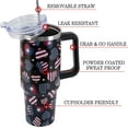 thumbnail image 3 of 4th July Tumbler with Handle and Straw Lid 40 oz,Cute Summer Patriotic Gift for Women Men American Flag Hearts Vacuum Insulated Leak Proof Stainless Steel Coffee Cup Mug, 3 of 6