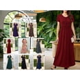 thumbnail image 4 of Cuteduck Women's Maxi Dresses Short Sleeve Long Casual Dresses Loose Plain with Pockets S-XXL, 4 of 9