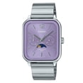 thumbnail image 1 of Casio Standard Analog Moon Phase Stainless Steel Purple Dial Quartz MTP-M305D-6AV Men's Watch, 1 of 1