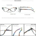 thumbnail image 2 of 5 Pairs of Brown Classic Cat Eye Reading Glasses for Women, Blue Light Blocking Retro Readers, Ladies Plastic Spring Hinge Presbyopia Glasses Frame, 2 of 3