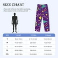 thumbnail image 4 of Vsdgher Retro 80s Style Print Mens Pajama Pants Sleep & Lounge Pants, PJ Bottoms With elastic waistb and Pockets, 4 of 5