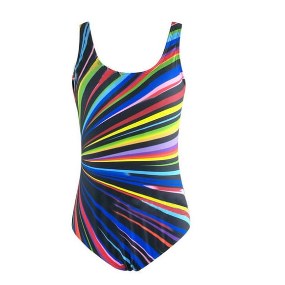 Swimsuits for Women Women's One Piece Colorful Radiant Back Swimsuit