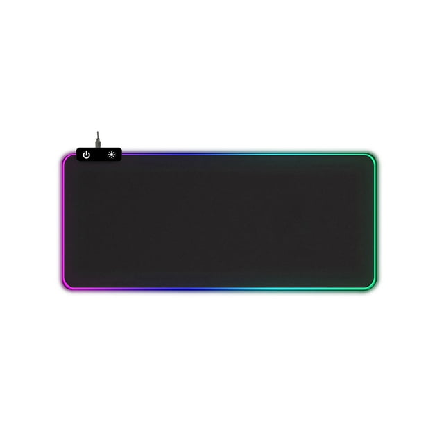 Graflsoa USB-Powered RGB Gaming Mouse Pad with 14 Lighting Modes, Anti-Slip Base, Large Size for Enhanced Gameplay, Black