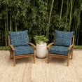 thumbnail image 3 of ARDEN earthFIBER Outdoor Foam Deep Seat Cushion (4-Pack), 24x24, Premium High-Density Foam, Never Flattens, Weather-Proof for Patio Chair Sofa Couch, Sapphire Blue Ridge Paisley, 3 of 7