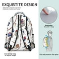 thumbnail image 5 of Baseball Pattern Backpack for School,Cute School Bag,Schoolbag with Adjustable Shoulder Straps & Padded Back,15.3"x11"x7.1"., 5 of 6