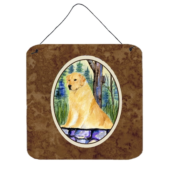 Carolines Treasures SS8111DS66 Golden Retriever Aluminum Metal Wall or Door Hanging Prints, 6 x 6", Multicolor
