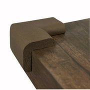 KidKusion Foam Rubber Corner Guards, Sharp Corners, Table, Desk, 4.0 CT, Brown, Toddler
