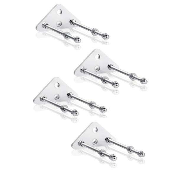 4pcs Skateboard Wall Mount, Metal Skateboard Hanger with Screw Holes for Skateboard Deck Display Storage