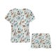 thumbnail image 3 of Safari Animal Print Design LKS306 Conjunto de pijama corto para mujer, 3 of 4