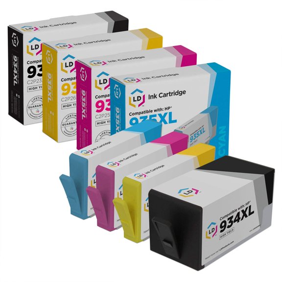 LD Products COMPATIBLE Replacement for HP 934XL 935XL 4pk Ink C2P23A C2P24 C2P25 C2P26