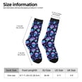 thumbnail image 2 of Hirioo Skull flower funny Pattern Adult Middle Tube Socks Breathable Sock Non-Pilling,Contrasting Color Design, 2 of 6