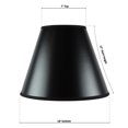 thumbnail image 2 of 7x18x12" SLIP UNO FITTER Bold Black Parchment with True Gold Lining Hard Back Empire Lampshade, 2 of 7